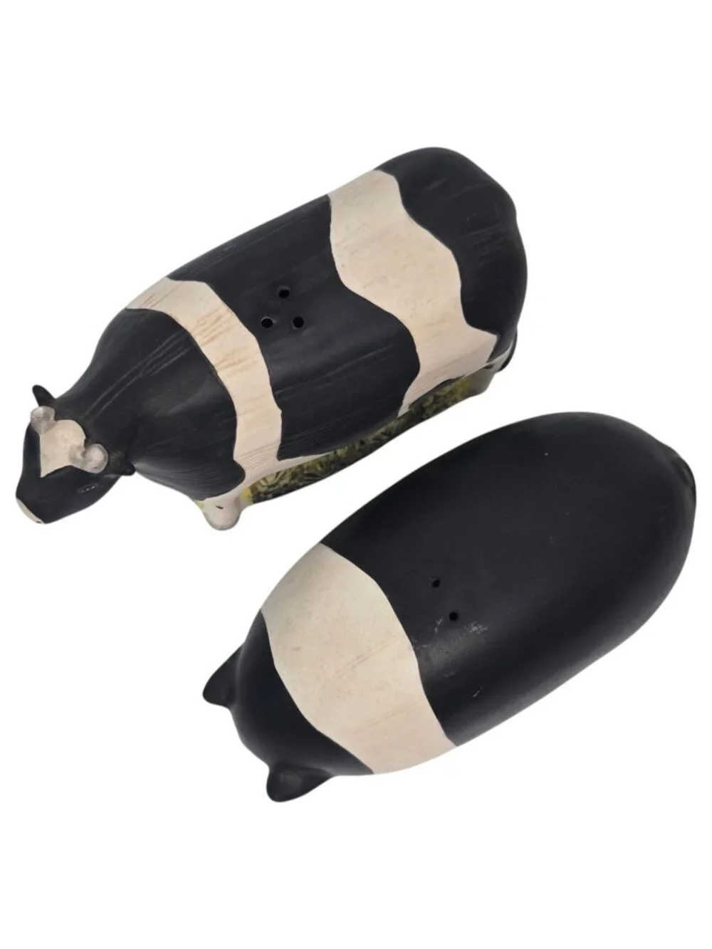 Sakura Cow Pig Salt Pepper Shaker Set Hand Painted Farm Country Core Vintage